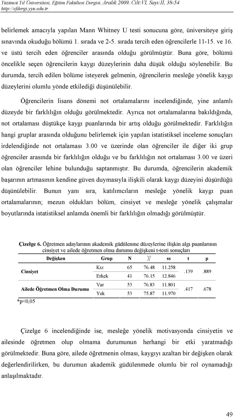 Bu durumda, tercih edilen bölüme isteyerek gelmenin, öğrencilerin mesleğe yönelik kaygı düzeylerini olumlu yönde etkilediği düşünülebilir.