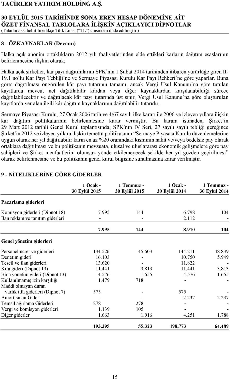 Buna göre; dağıtılması öngörülen kâr payı tutarının tamamı, ancak Vergi Usul Kanunu na göre tutulan kayıtlarda mevcut net dağıtılabilir kârdan veya diğer kaynaklardan karşılanabildiği sürece