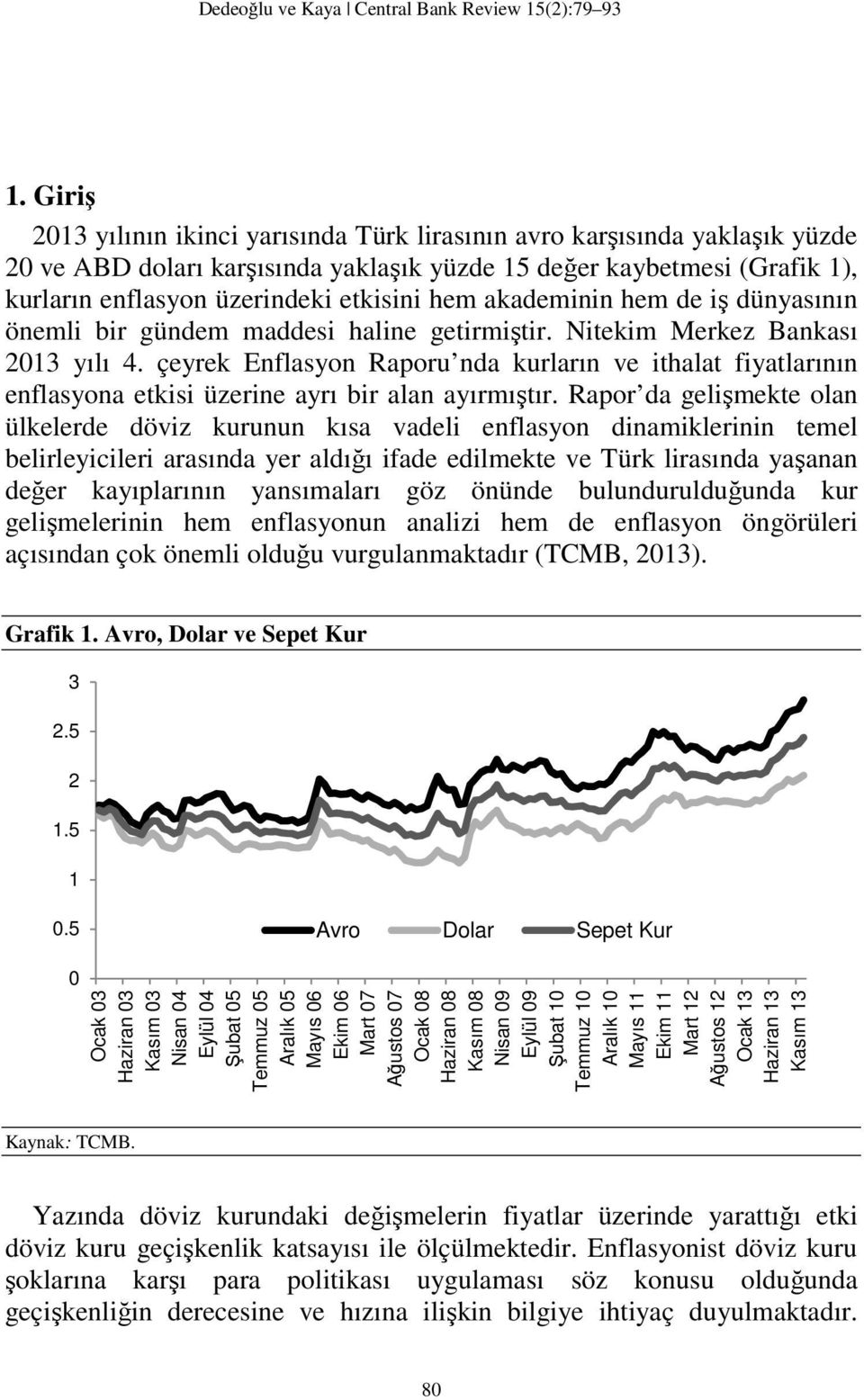 çeyrek Enflasyon Raporu nda kurların ve ithalat fiyatlarının enflasyona etkisi üzerine ayrı bir alan ayırmıştır.