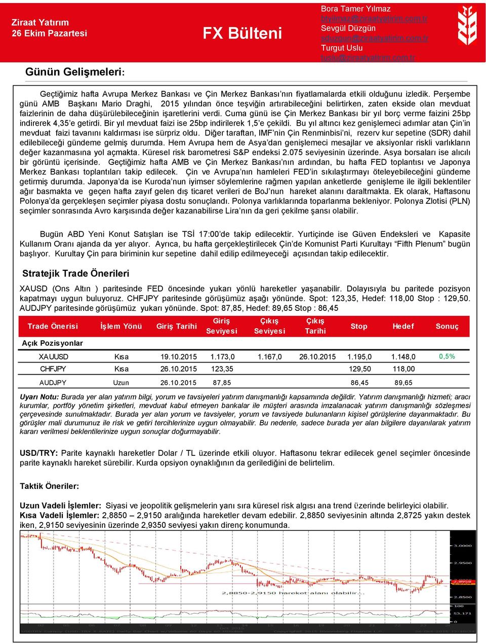 Cuma günü ise Çin Merkez Bankası bir yıl borç verme faizini 25bp indirerek 4,35 e getirdi. Bir yıl mevduat faizi ise 25bp indirilerek 1,5 e çekildi.