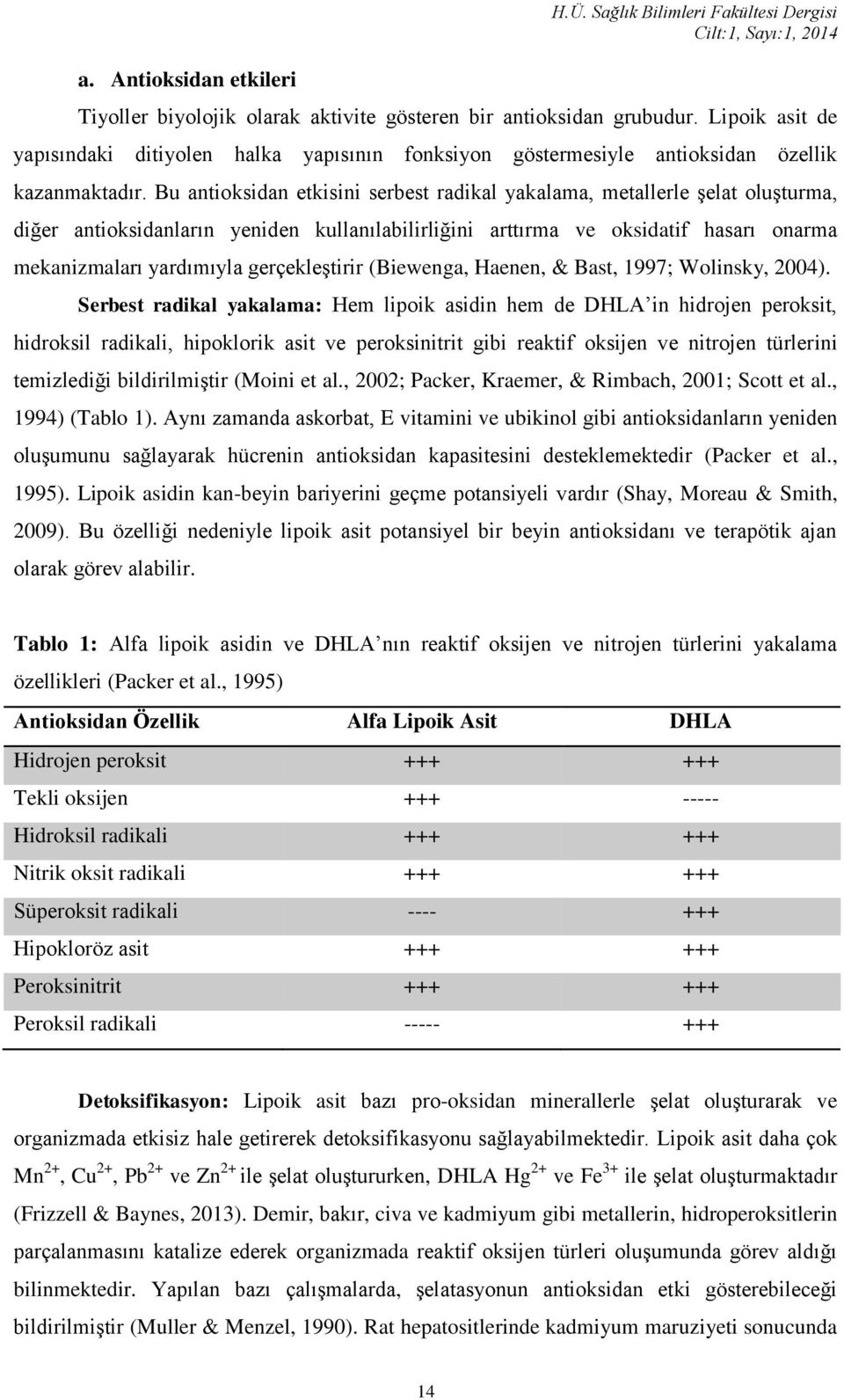 Bu antioksidan etkisini serbest radikal yakalama, metallerle şelat oluşturma, diğer antioksidanların yeniden kullanılabilirliğini arttırma ve oksidatif hasarı onarma mekanizmaları yardımıyla