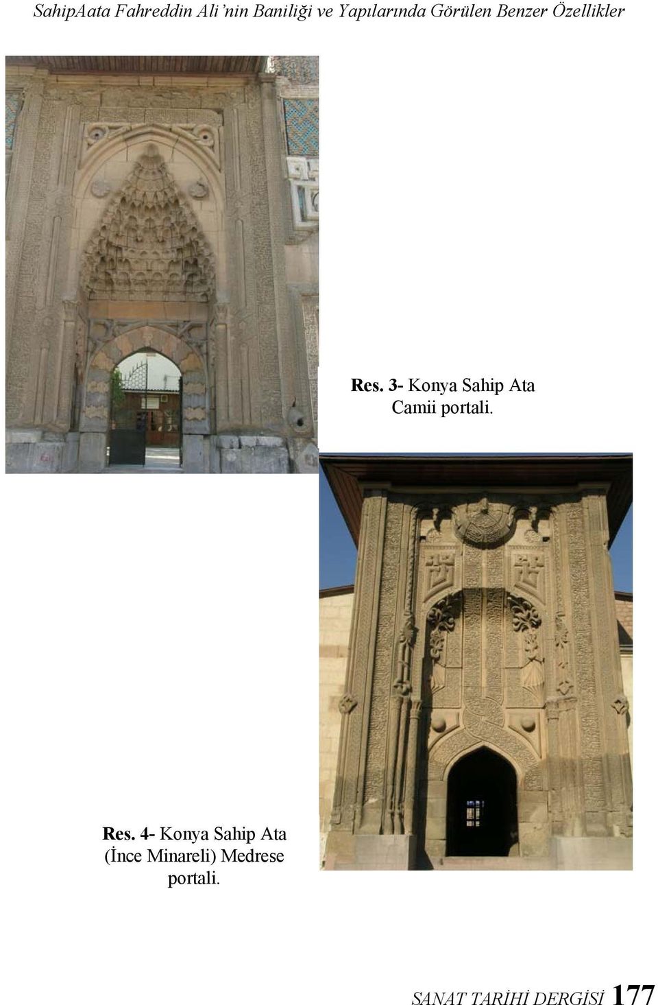 3- Konya Sahip Ata Camii portali. Res.