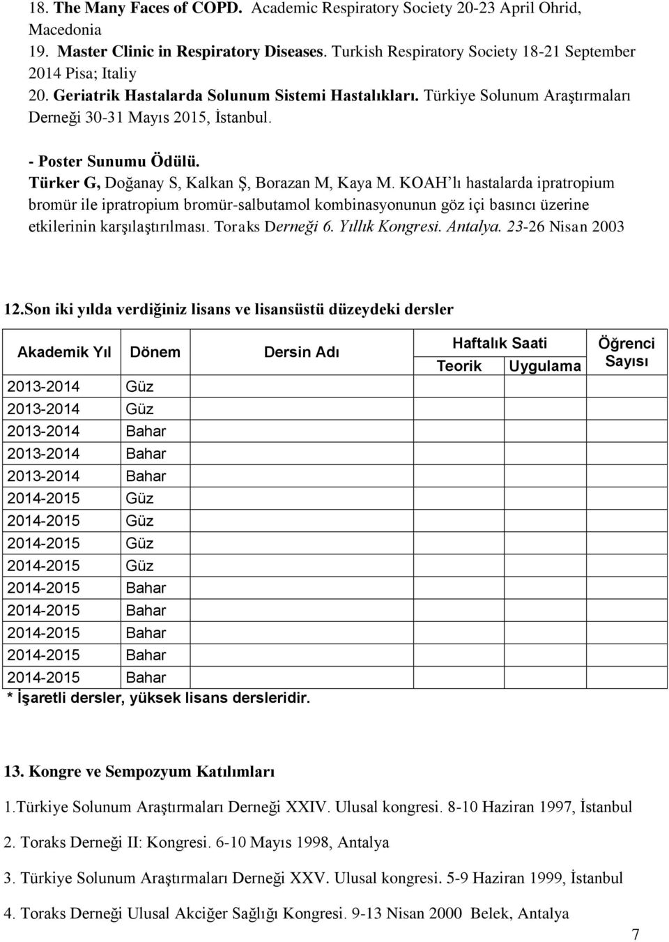 KOAH lı hastalarda ipratropium bromür ile ipratropium bromür-salbutamol kombinasyonunun göz içi basıncı üzerine etkilerinin karşılaştırılması. Toraks Derneği 6. Yıllık Kongresi. Antalya.