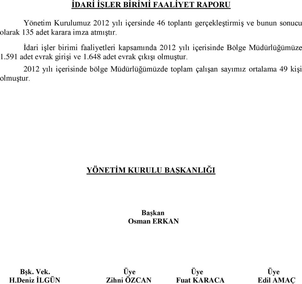 591 adet evrak girişi ve 1.648 adet evrak çıkışı olmuştur.