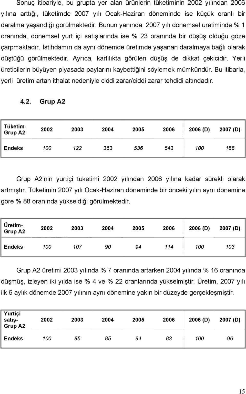 İstihdamın da aynı dönemde üretimde yaşanan daralmaya bağlı olarak düştüğü görülmektedir. Ayrıca, karlılıkta görülen düşüş de dikkat çekicidir.