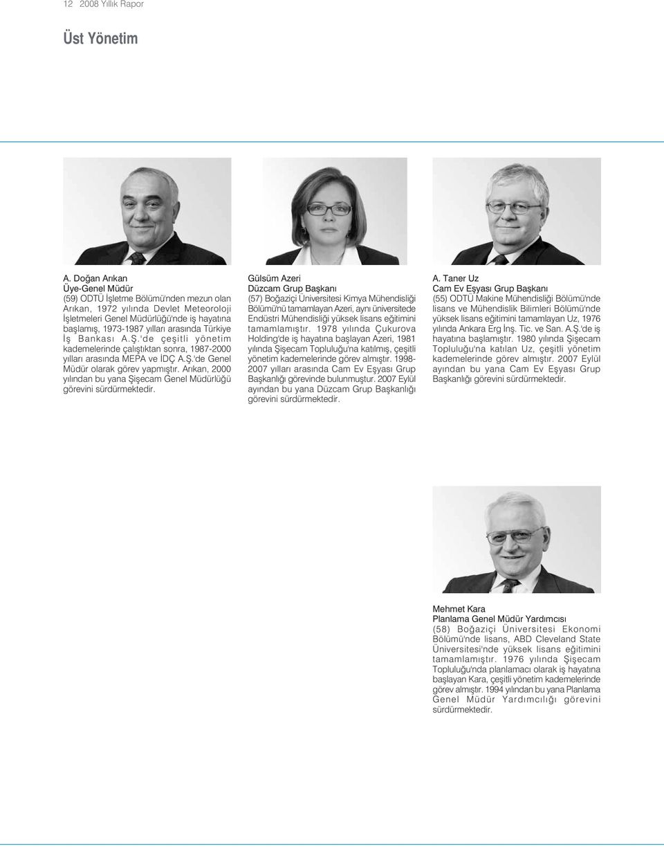 Türkiye fl Bankas A.fi.'de çeflitli yönetim kademelerinde çal flt ktan sonra, 1987-2000 y llar aras nda MEPA ve DÇ A.fi.'de Genel Müdür olarak görev yapm flt r.