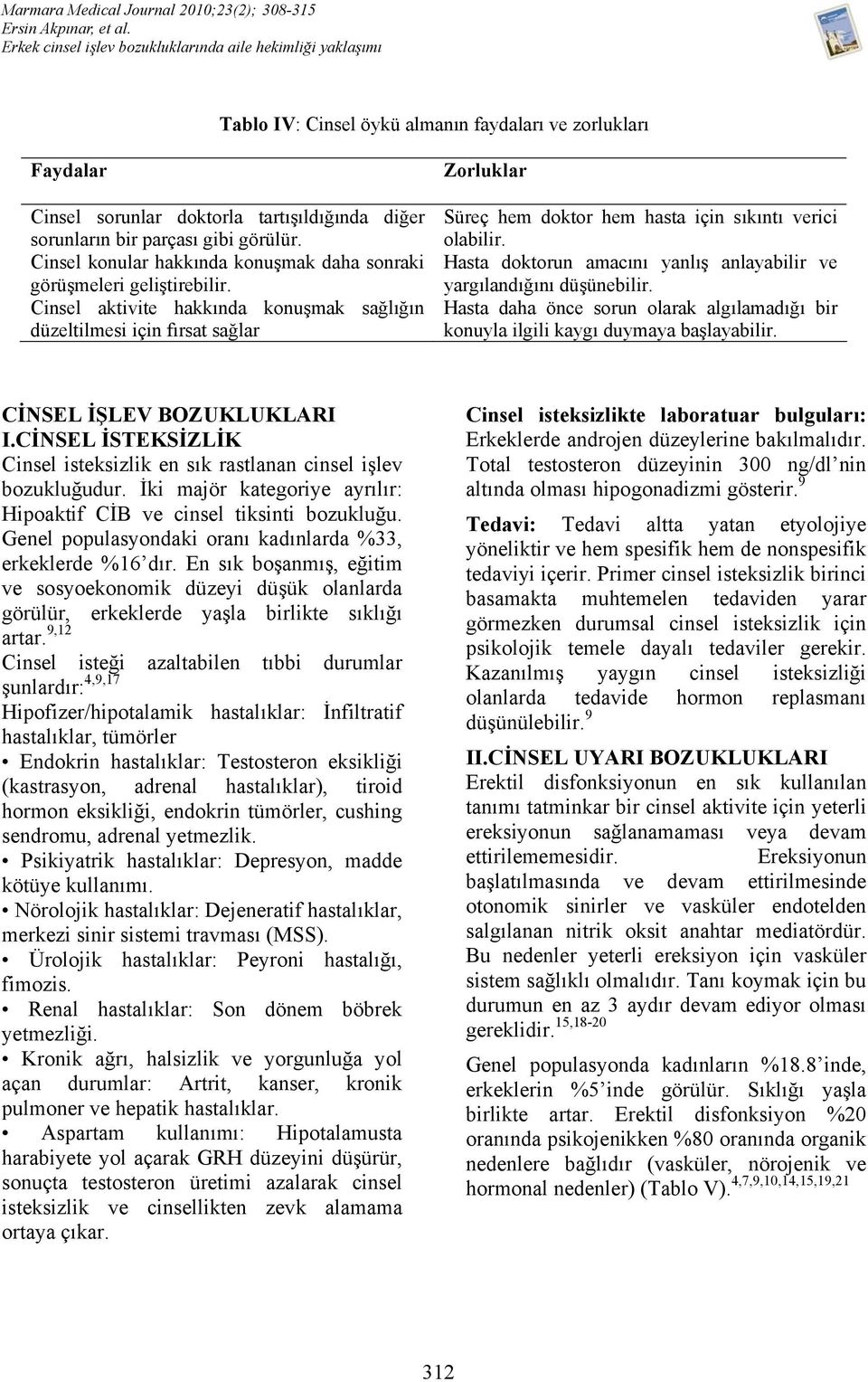 Cinsel aktivite hakkında konuşmak sağlığın düzeltilmesi için fırsat sağlar Zorluklar Süreç hem doktor hem hasta için sıkıntı verici olabilir.