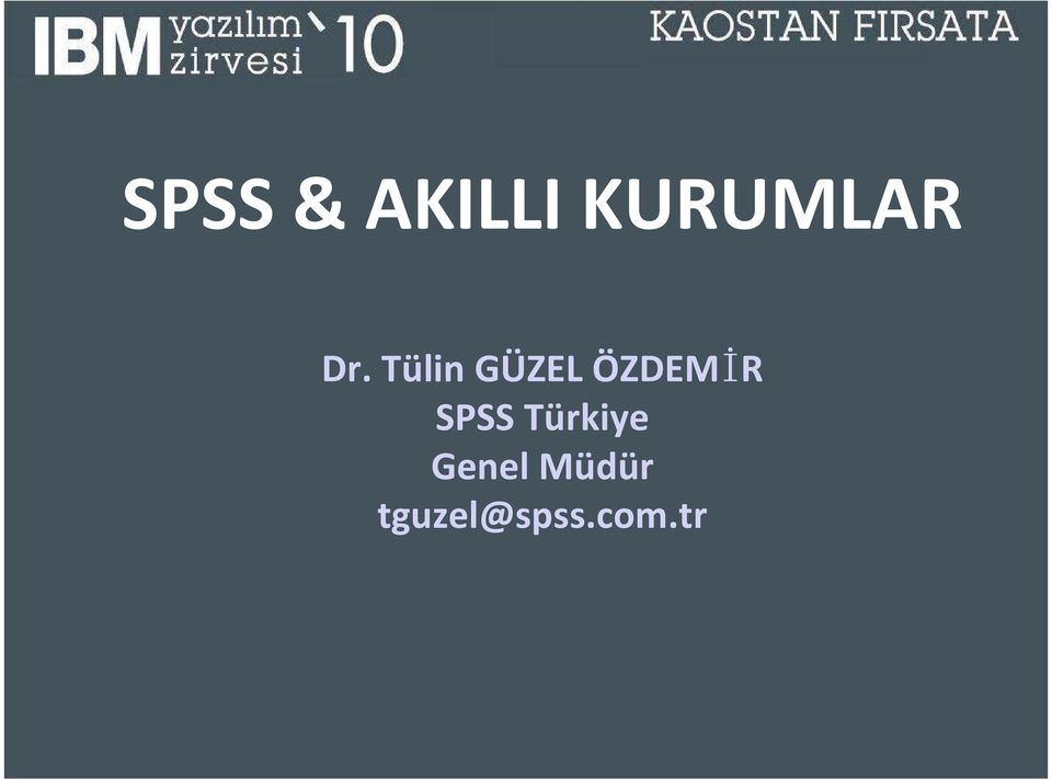 ÖZDEMİR SPSS Türkiye