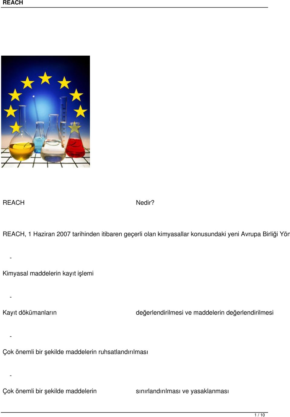 Avrupa Birliği Yön Kimyasal maddelerin kayıt işlemi Kayıt dökümanların
