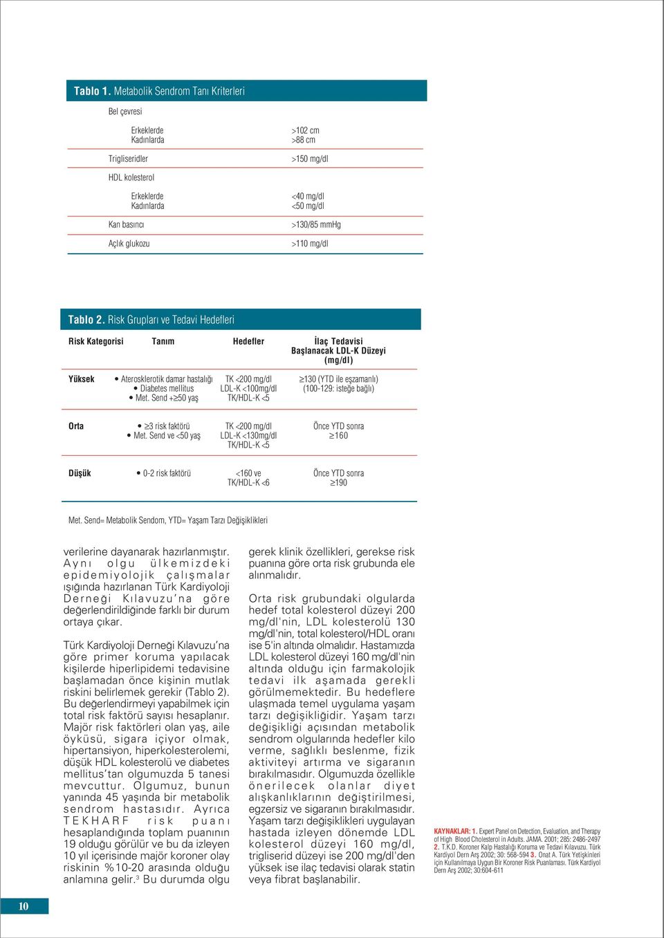 mmhg >110 mg/dl Tablo 2.