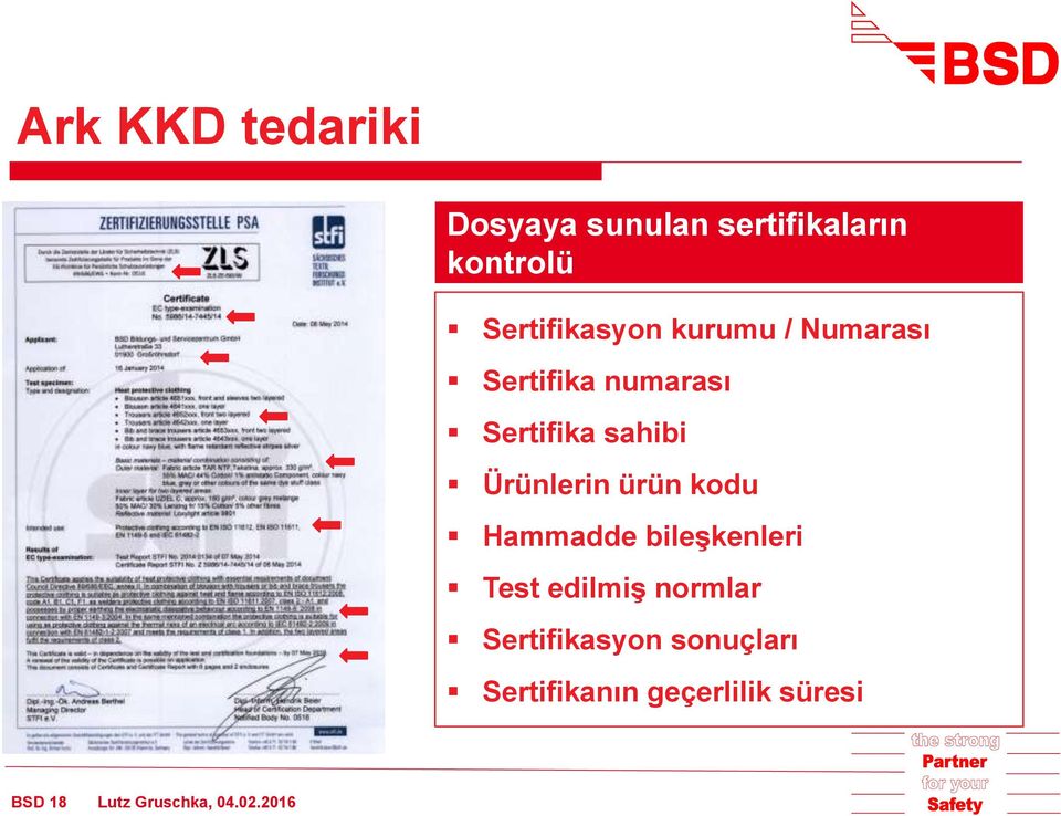 Ürünlerin ürün kodu Hammadde bileşkenleri Test edilmiş normlar