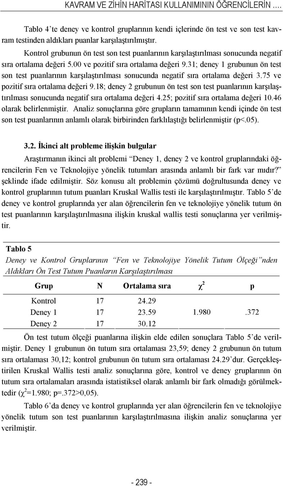 31; deney 1 grubunun ön test son test puanlarının karşılaştırılması sonucunda negatif sıra ortalama değeri 3.75 ve pozitif sıra ortalama değeri 9.