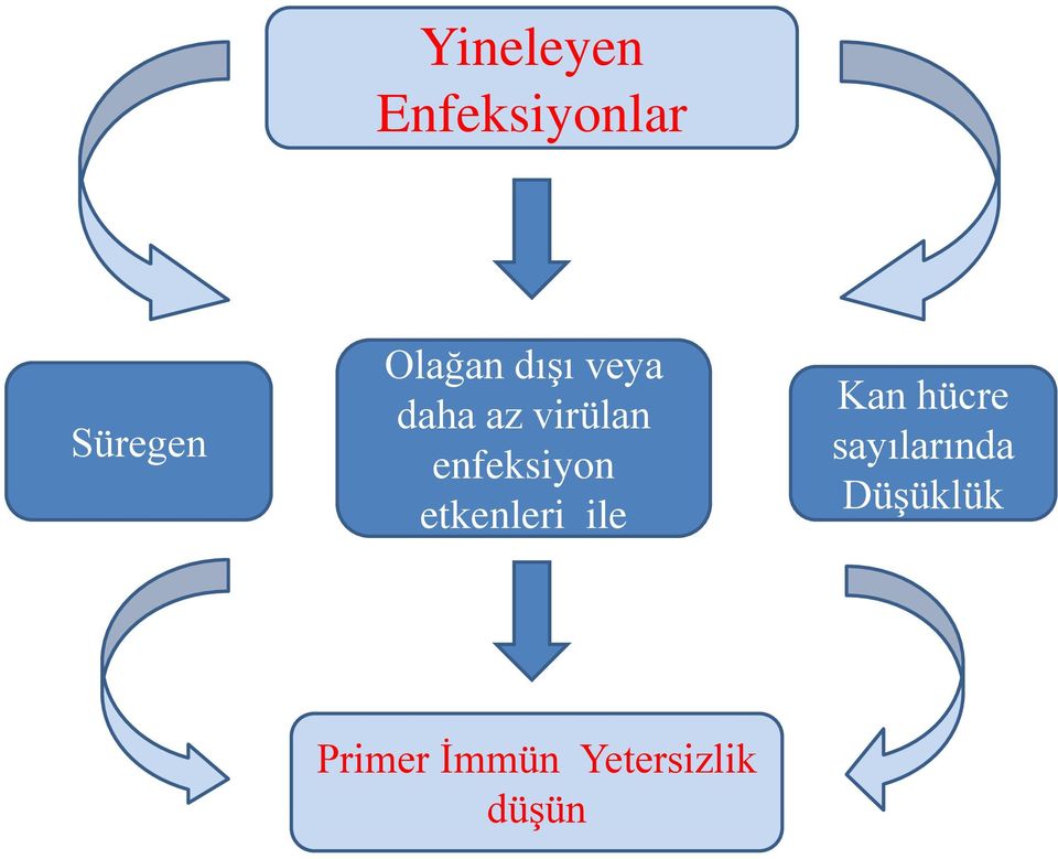 enfeksiyon etkenleri ile Kan hücre