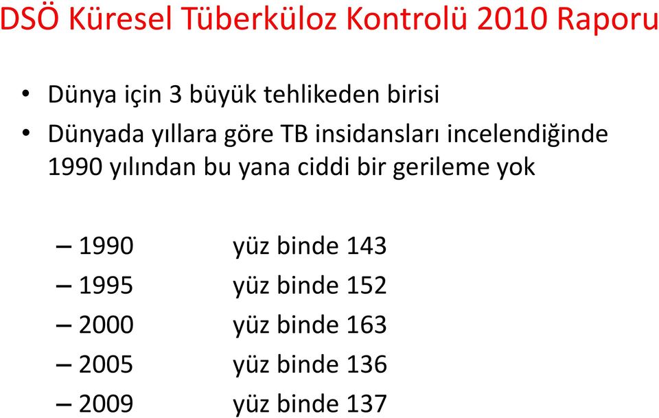 incelendiğinde 1990 yılından bu yana ciddi bir gerileme yok 1990