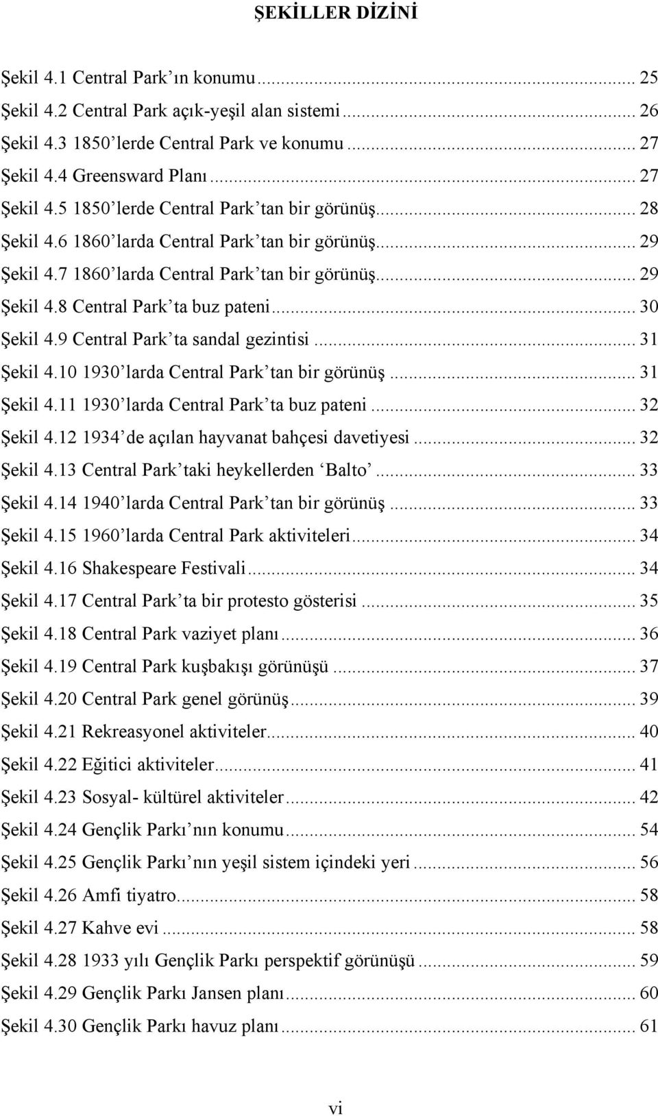 .. 30 Şekil 4.9 Central Park ta sandal gezintisi... 31 Şekil 4.10 1930 larda Central Park tan bir görünüş... 31 Şekil 4.11 1930 larda Central Park ta buz pateni... 32 Şekil 4.