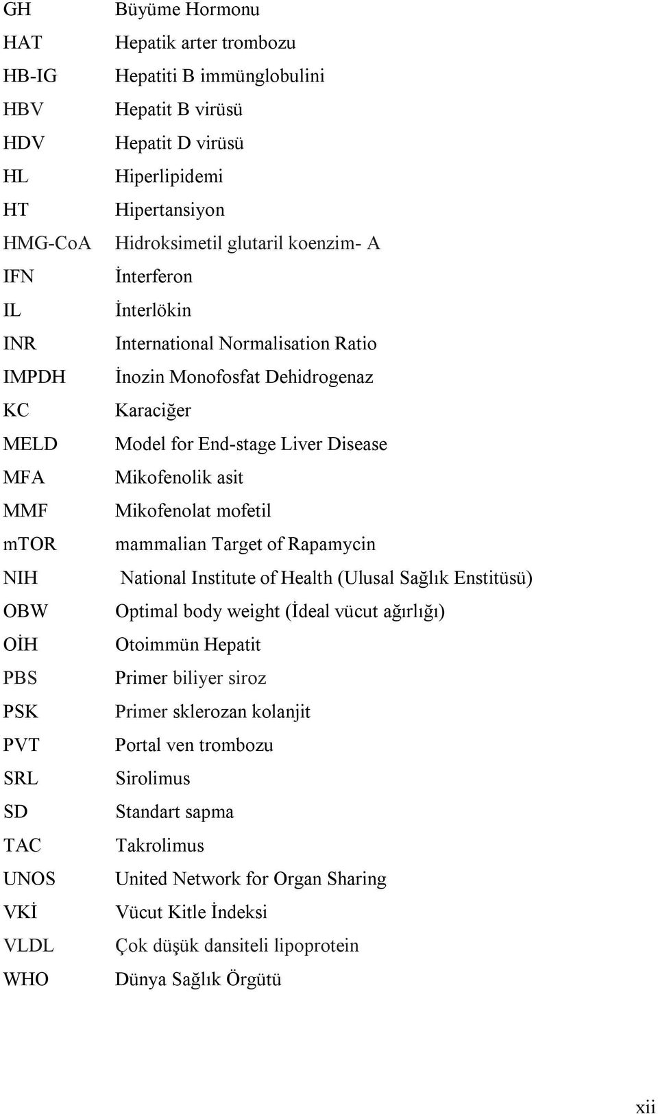 End-stage Liver Disease Mikofenolik asit Mikofenolat mofetil mammalian Target of Rapamycin National Institute of Health (Ulusal Sağlık Enstitüsü) Optimal body weight (İdeal vücut ağırlığı) Otoimmün