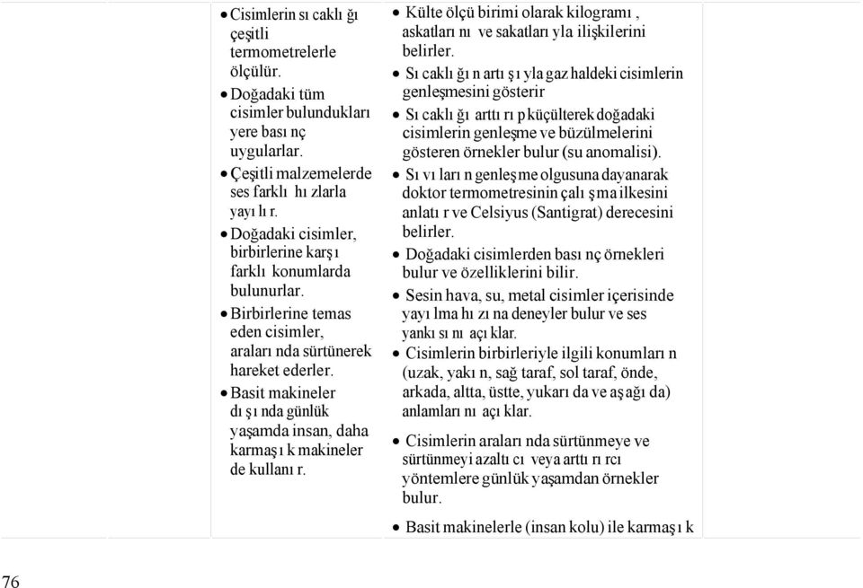 Basit makineler dışında günlük yaşamda insan, daha karmaşık makineler de kullanır. Külte ölçü birimi olarak kilogramı, askatlarını ve sakatlarıyla ilişkilerini belirler.