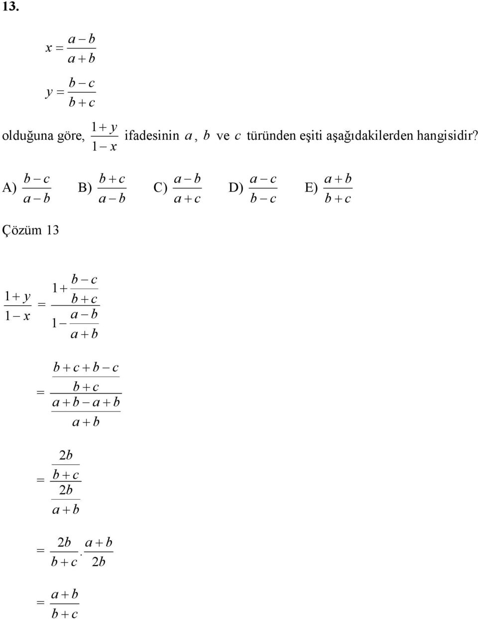 eşiti şğıdkilerden