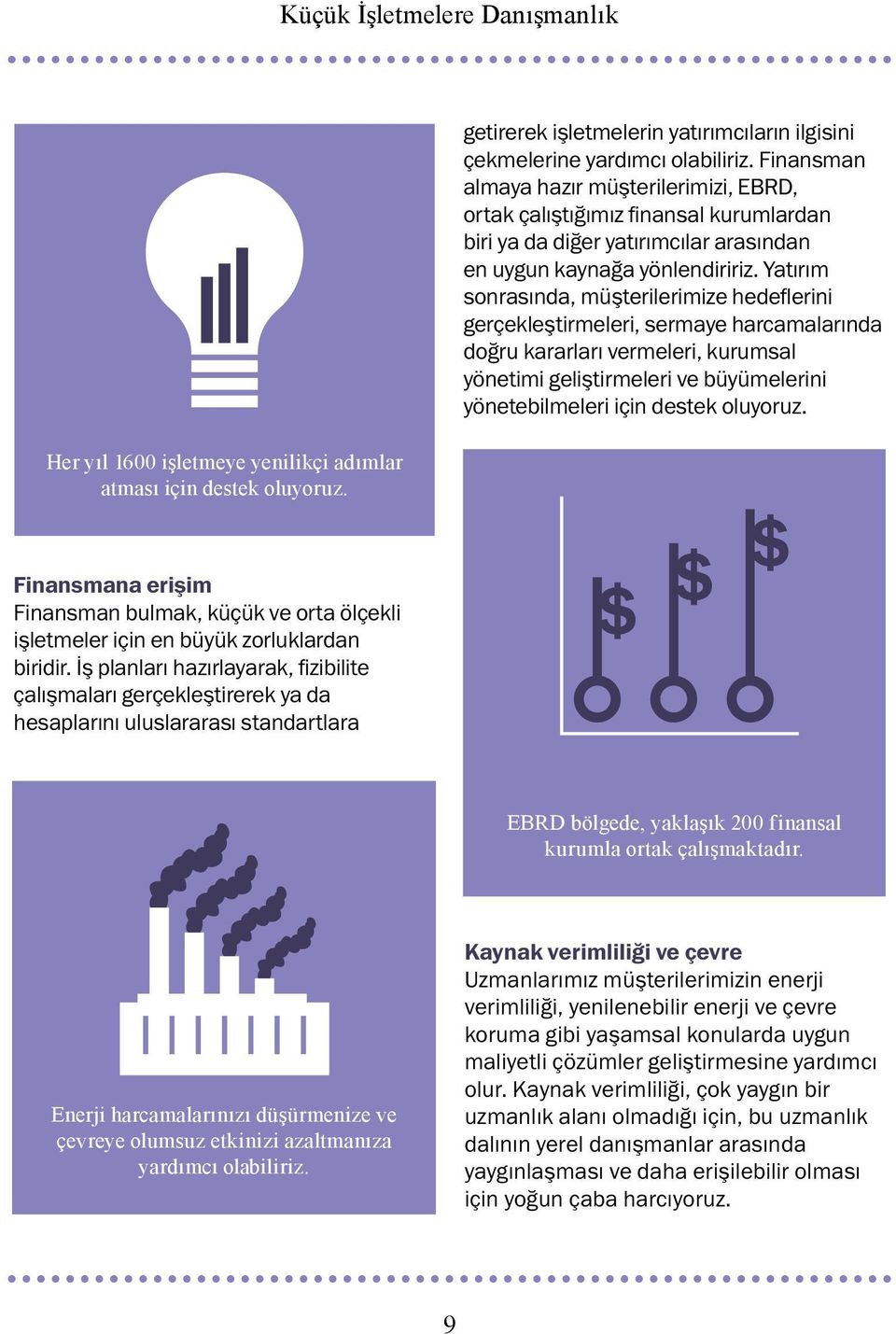 Yatırım sonrasında, müşterilerimize hedeflerini gerçekleştirmeleri, sermaye harcamalarında doğru kararları vermeleri, kurumsal yönetimi geliştirmeleri ve büyümelerini yönetebilmeleri için destek