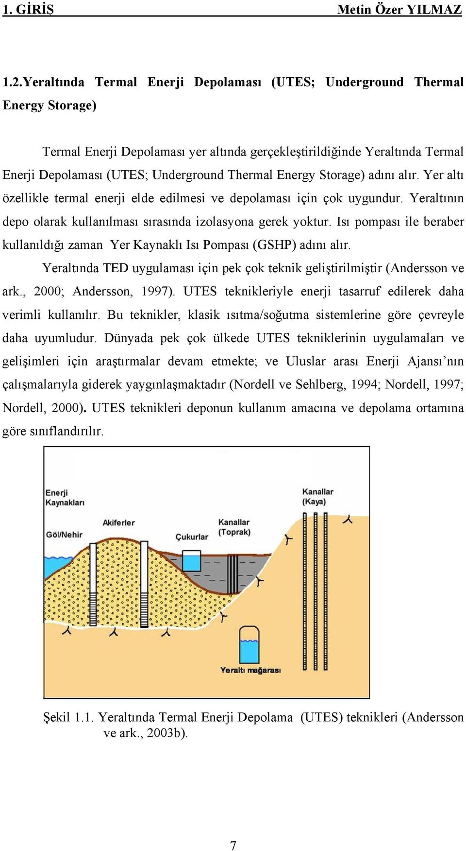 Thermal Energy Storage) adını alır. Yer altı özellikle termal enerji elde edilmesi ve depolaması için çok uygundur. Yeraltının depo olarak kullanılması sırasında izolasyona gerek yoktur.