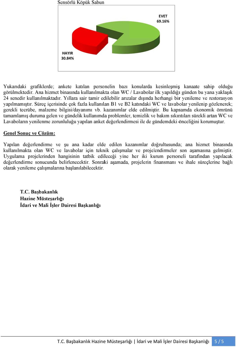 Yıllara sair s tamir edilebilir arızalar dışında herhangi birr yenileme ve restorasyon yapılmamıştır r.