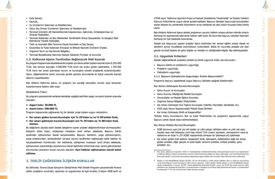 ve İlaç Sanayi, Eczacılıkta ve Tıpta Kullanılan Kimyasal ve Bitkisel Kaynaklı Ürünlerin İmalatı, Organize Tarım ve Hayvancılık Bölgeleri, Tarımsal Biyoteknoloji Alanında Faaliyet Gösteren Firmalar ve