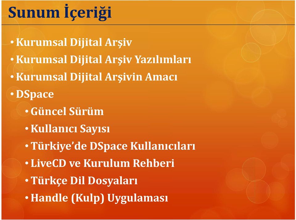 Sürüm Kullanıcı Sayısı Türkiye de DSpace Kullanıcıları