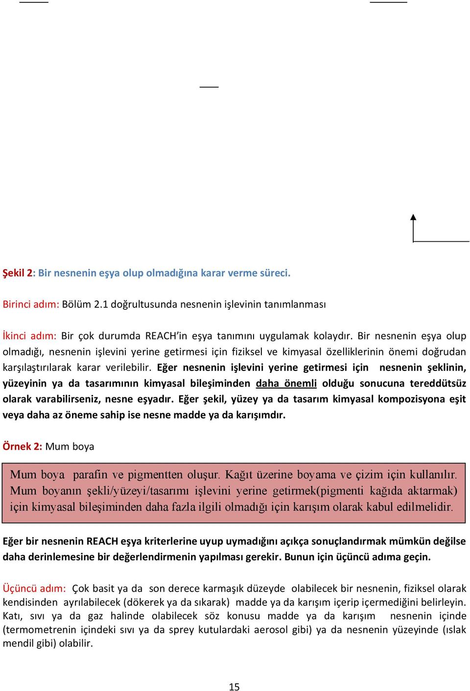 Bir nesnenin eşya olup olmadığı, nesnenin işlevini yerine getirmesi için fiziksel ve kimyasal özelliklerinin önemi doğrudan karşılaştırılarak karar verilebilir.