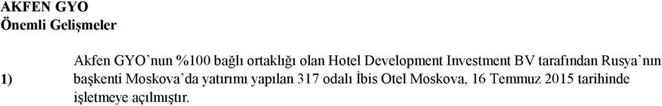 Rusya nın başkenti Moskova da yatırımı yapılan 317 odalı