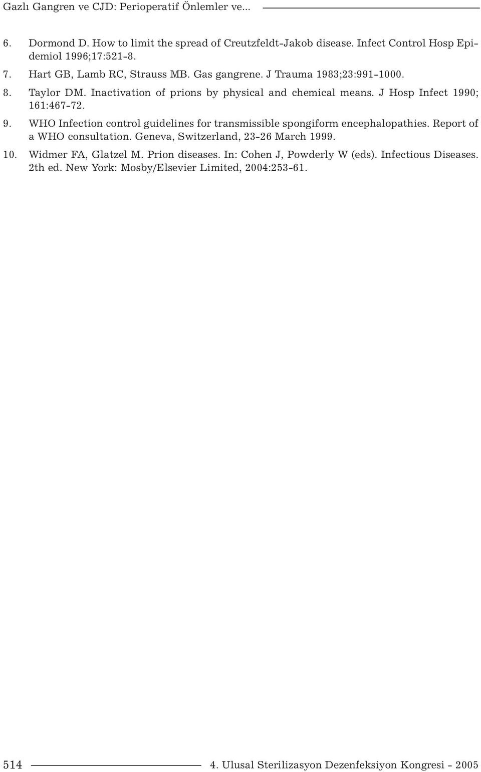 Inactivation of prions by physical and chemical means. J Hosp Infect 1990; 161:467-72. 9.