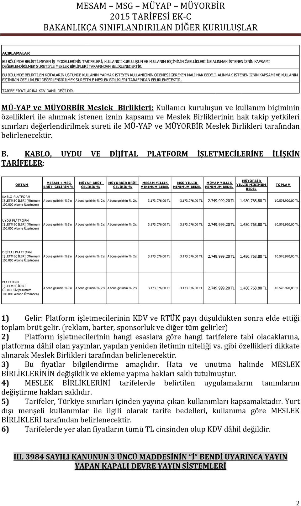 BU BÖLÜMDE BELİRTİLEN KOTALARIN ÜSTÜNDE KULLANIM YAPMAK İSTEYEN KULLANICININ ÖDEMESİ GEREKEN MALİ HAK BEDELİ, ALINMAK İSTENEN İZNİN KAPSAMI VE KULLANIM BİÇİMİNİN ÖZELLİKLERİ DEĞERLENDİRİLMEK