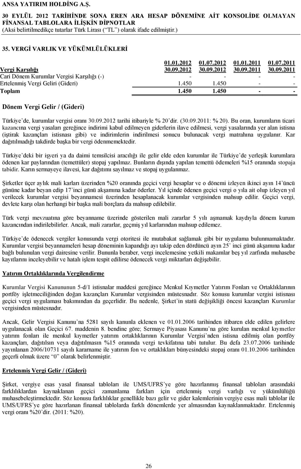 Bu oran, kurumların ticari kazancına vergi yasaları gereğince indirimi kabul edilmeyen giderlerin ilave edilmesi, vergi yasalarında yer alan istisna (iştirak kazançları istisnası gibi) ve