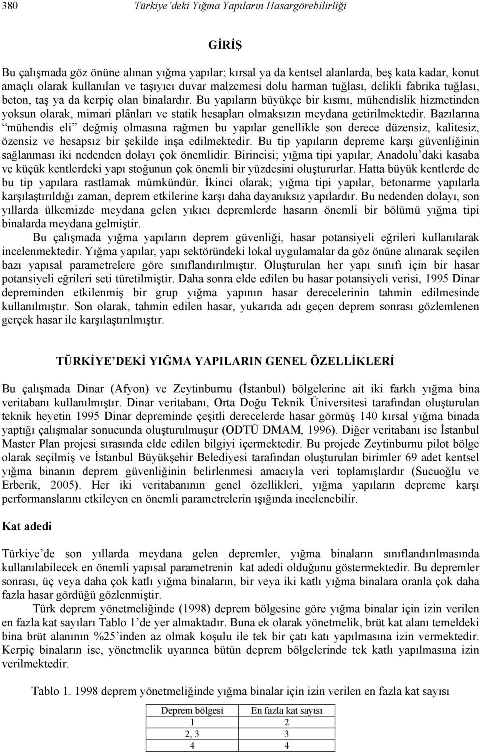 Bu yapıların büyükçe bir kısmı, mühendislik hizmetinden yoksun olarak, mimari plânları ve statik hesapları olmaksızın meydana getirilmektedir.