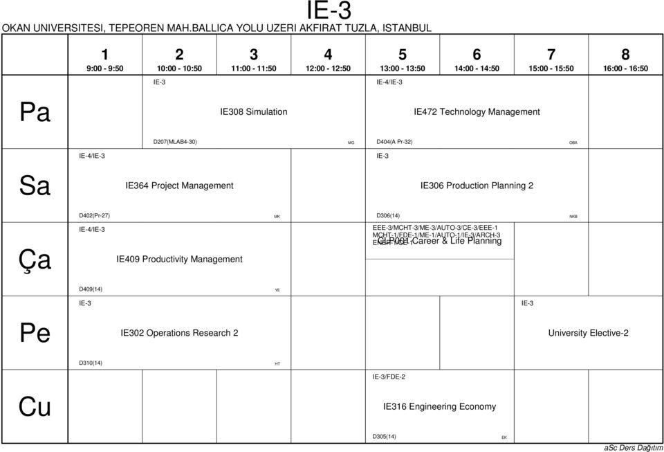 Management EEE-/MCHT-/ME-/AUTO-/CE-/EEE- MCHT-/FDE-/ME-/AUTO-/IE-/ARCH- ENER-/CE- CLP00 Career & Life