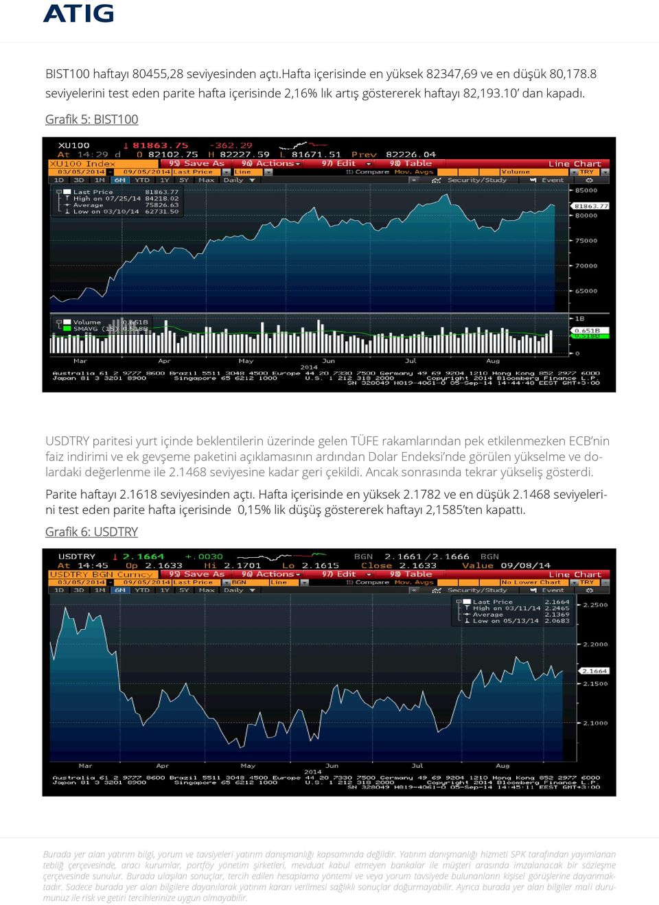 Grafik 5: BIST100 USDTRY paritesi yurt içinde beklentilerin üzerinde gelen TÜFE rakamlarından pek etkilenmezken ECB nin faiz indirimi ve ek gevşeme paketini açıklamasının ardından