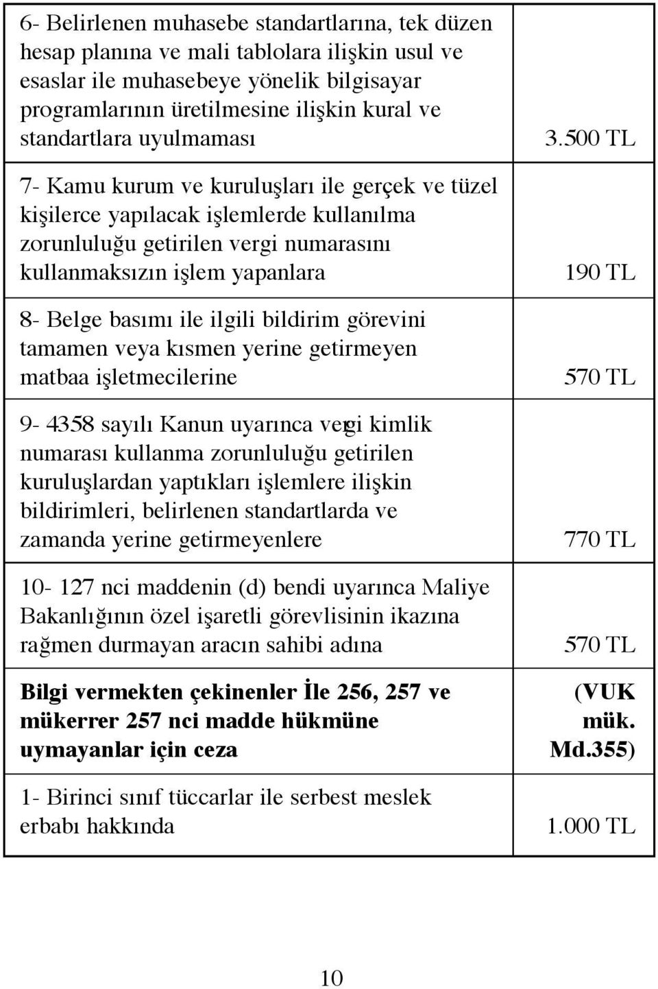 bildirim görevini tamamen veya kısmen yerine getirmeyen matbaa işletmecilerine 9-4358 sayılı Kanun uyarınca vergi kimlik numarası kullanma zorunluluğu getirilen kuruluşlardan yaptıkları işlemlere