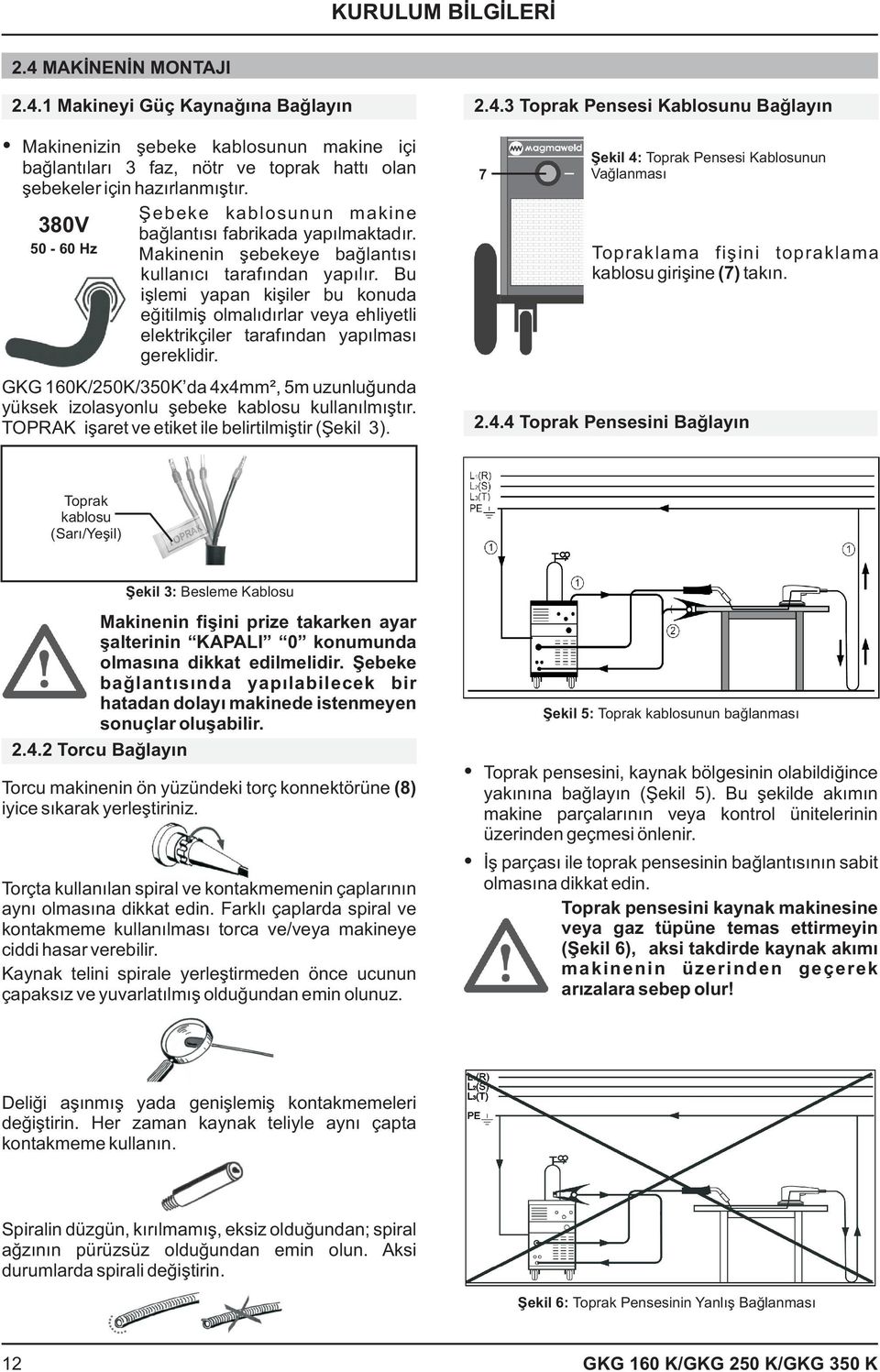 Bu iþlemi yapan kiþiler bu konuda eðitilmiþ olmalýdýrlar veya ehliyetli elektrikçiler tarafýndan yapýlmasý gereklidir.