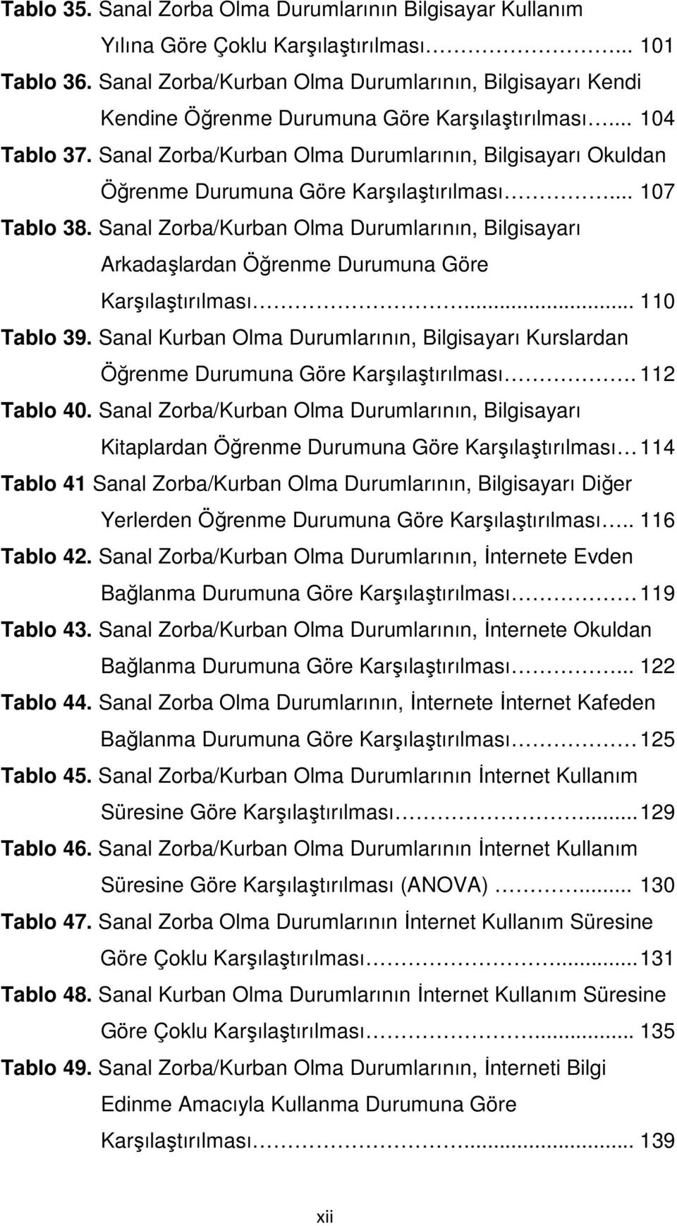 Zorba/Kurban Olma Durumlarının, Bilgisayarı Okuldan Öğrenme Durumuna Göre Karşılaştırılması... 107 Tablo 38.