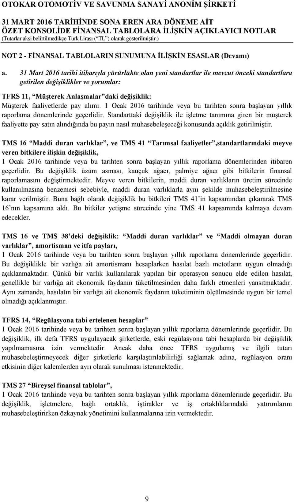 faaliyetlerde pay alımı. 1 Ocak 2016 tarihinde veya bu tarihten sonra başlayan yıllık raporlama dönemlerinde geçerlidir.