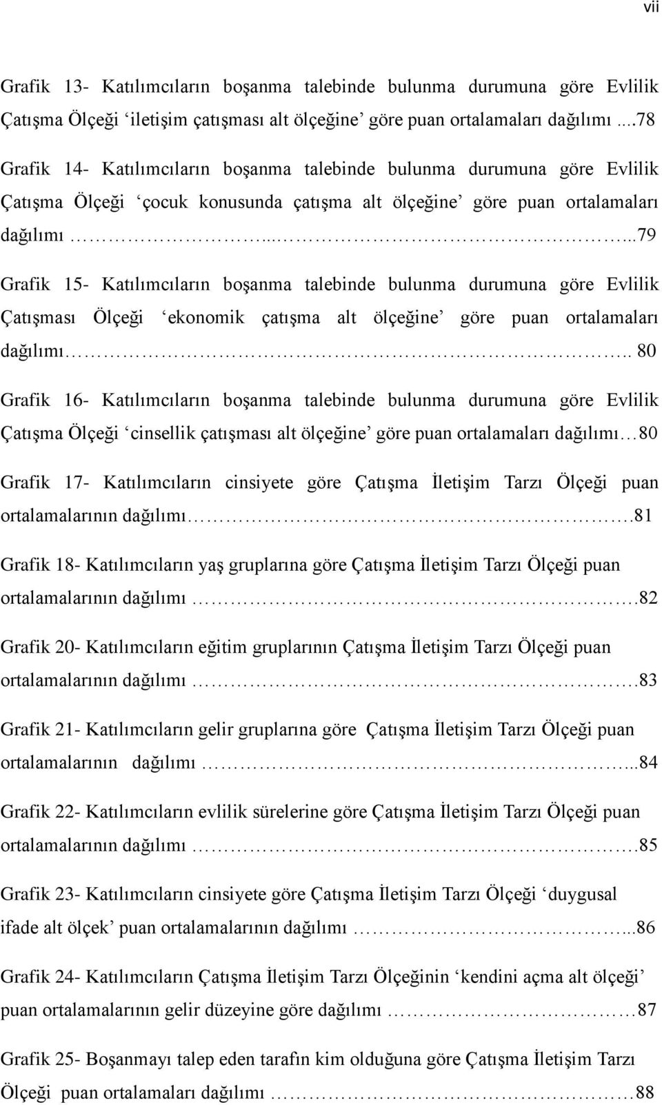 .....79 Grafik 15- Katılımcıların boşanma talebinde bulunma durumuna göre Evlilik Çatışması Ölçeği ekonomik çatışma alt ölçeğine göre puan ortalamaları dağılımı.