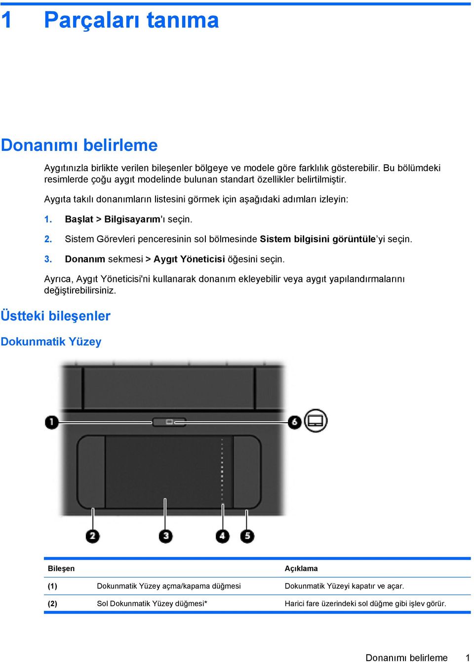 2. Sistem Görevleri penceresinin sol bölmesinde Sistem bilgisini görüntüle yi seçin. 3. Donanım sekmesi > Aygıt Yöneticisi öğesini seçin.