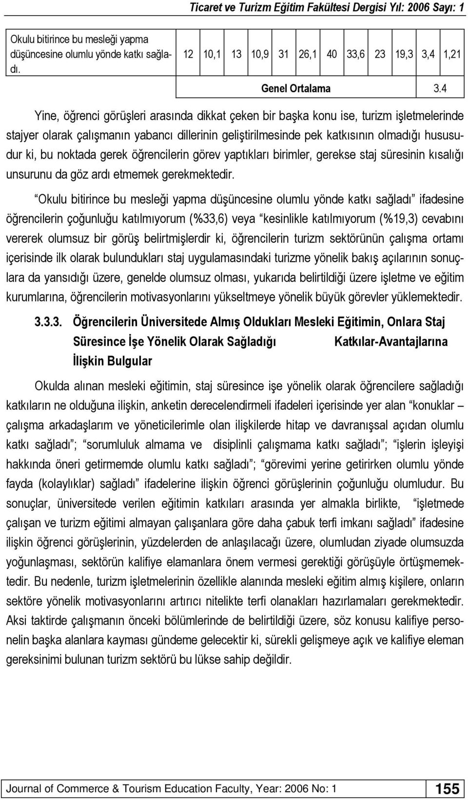 noktada gerek öğrencilerin görev yaptıkları birimler, gerekse staj süresinin kısalığı unsurunu da göz ardı etmemek gerekmektedir.