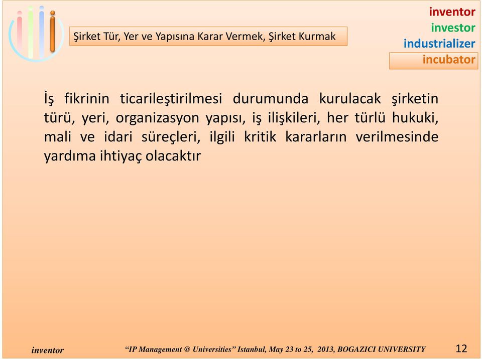 hukuki, mali ve idari süreçleri, ilgili kritik kararların verilmesinde yardıma ihtiyaç