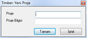 5. Resim 2 diyalog kutusu görüntülenecektir: Resim 2 6. Proje metin alanına üç haneli bir sayı (100-999 arasında bir numara) girin. 7.