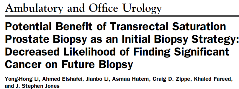 ÖRNEK Başlangıç Biyopsi Stratejisi Olarak Transrektal Saturasyon Prostat Biyopsisinin