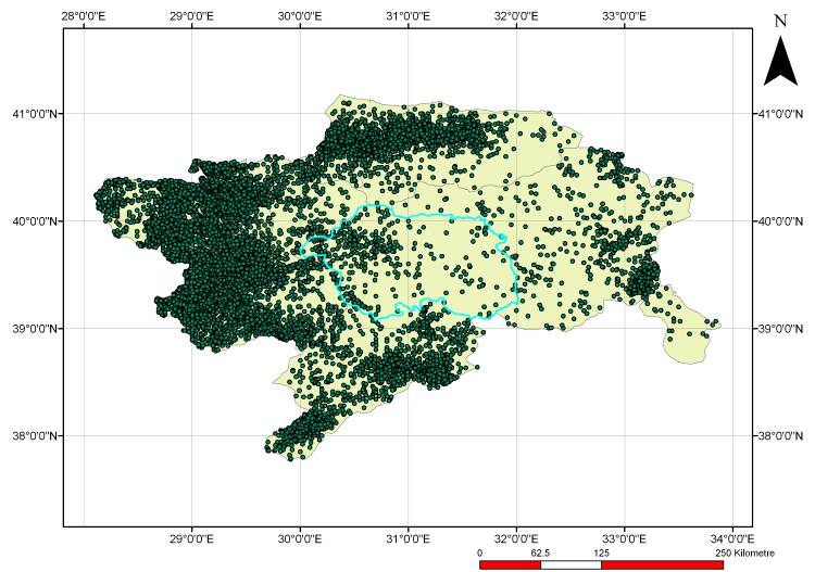 haritası. Şekil 3.