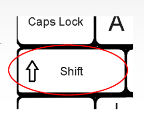 Shift Shift Tuşu klavyenin sağında ve solunda olmak üzere iki tane bulunur.