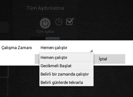 1.5. Senaryo Düzenleme Yeni senaryo eklerken veya düzenlerken menünün sol bölümünde kontrol etmek üzere tüm odalar ve sağ bölümde ise, kontrol edebileceğiniz akıllı ev bileşenleri gelecektir.