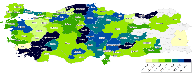 REIDIN EMLAKENDEKS AMORTİSMAN SÜRELERİ (YIL) REIDIN Amortisman Süresi (Yatırım Geri Dönüş Süresi), ilgili bölgede satın alınan ya da alınacak olan konutların kiraya verilmesi durumunda