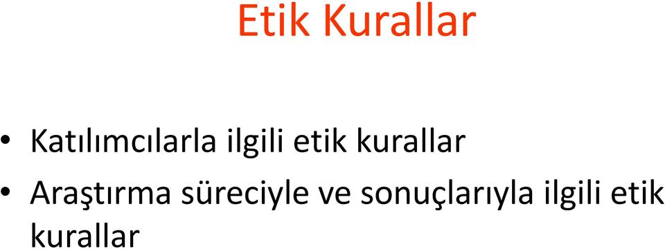 kurallar Araştırma